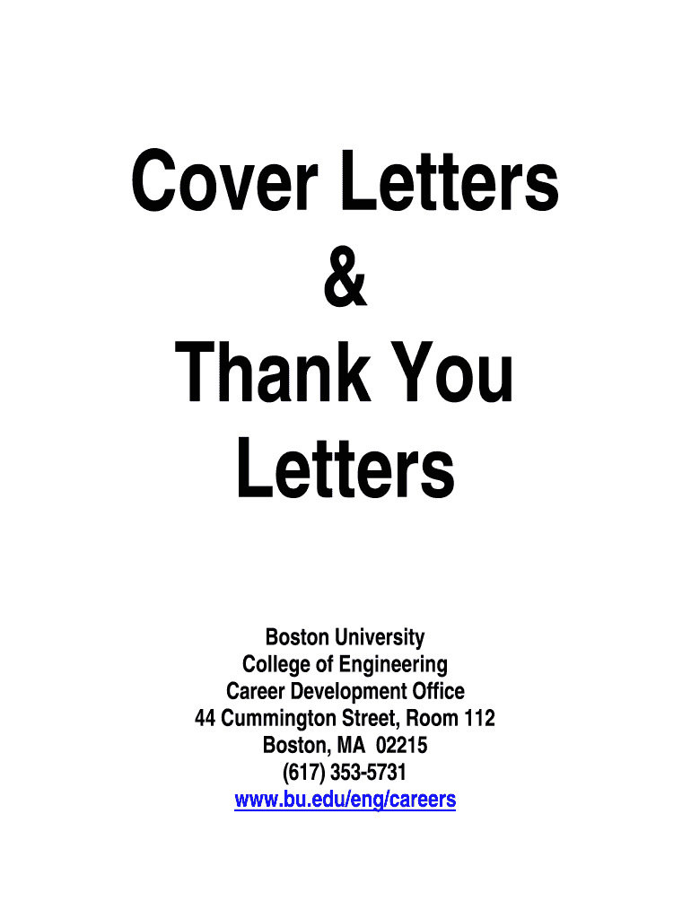 Cover &amp; Thank You Letters Bu  Form