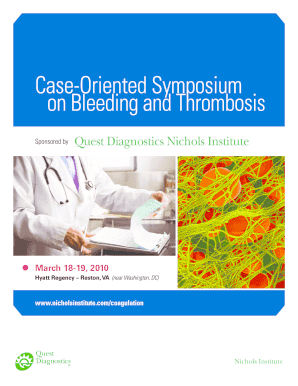 Case Oriented Symposium on Bleeding and Nichols Institute  Form