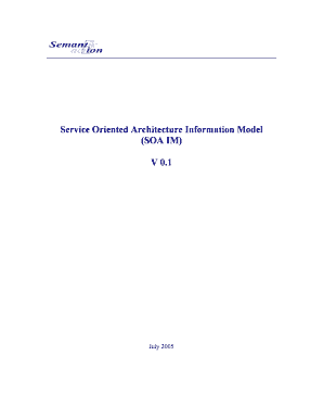 Service Oriented Architecture Information Model SOA IM V 0 1 Xml Coverpages