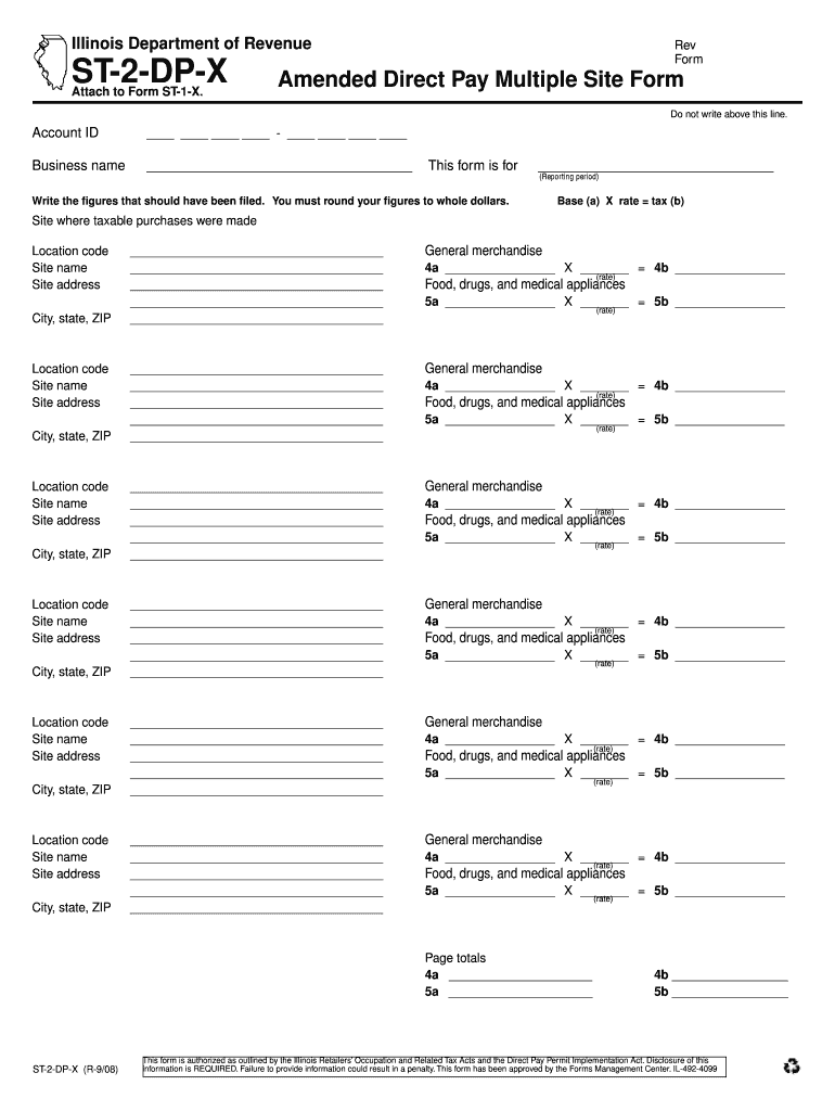 Illinois St 2 Dp Form