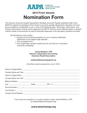 Nomination Form Americanpayroll