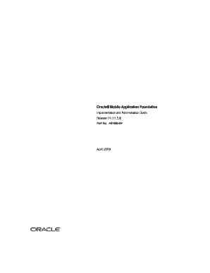 Oracle Mobile Application Foundation Implementation and Administration Guide  Form