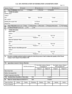 Epa Notification  Form