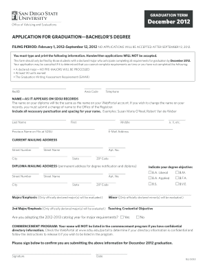 December Arweb Sdsu  Form