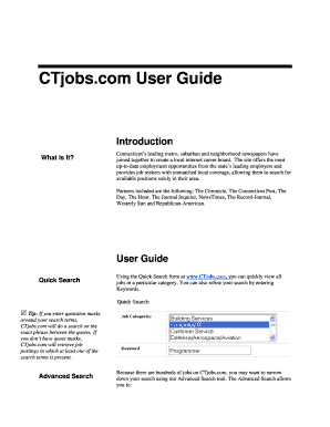 CTjobs Com User Guide CareerSite Com  Form