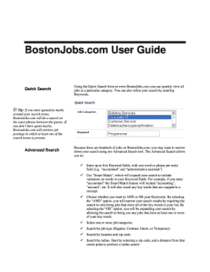 BostonJobs Com User Guide CareerSite Com  Form