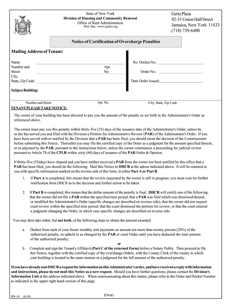  B307 Notice of Termination Form 2010
