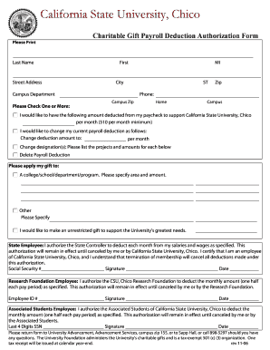 Payroll Deduction Form Template