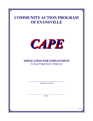 Cape Application Read Only Capeevansville  Form