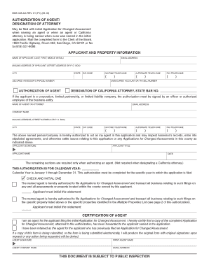Agent&#039;s Authorization to Represent Applicant Sdcounty Ca  Form