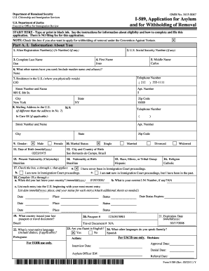 Asylum Form