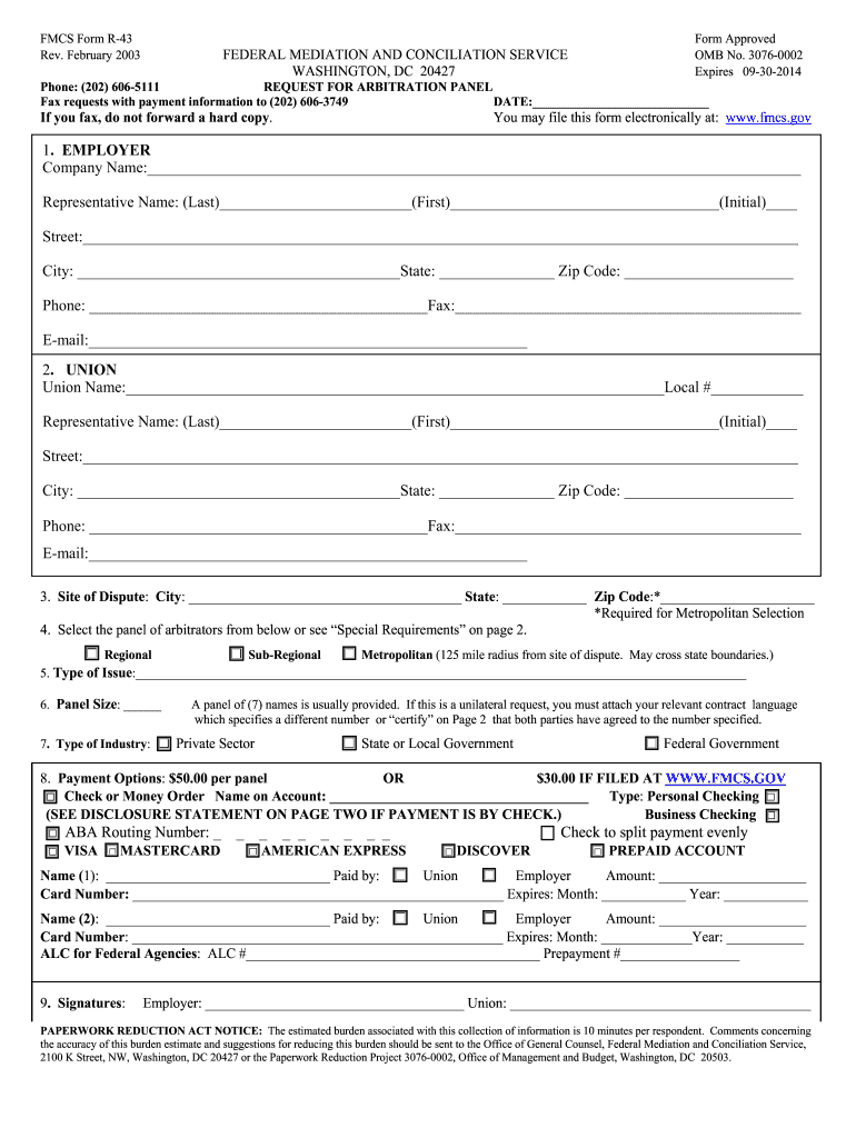 Fmcs Form R 43pdffillercom