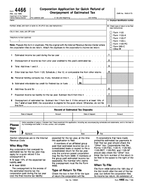 Form 4466 Rev July