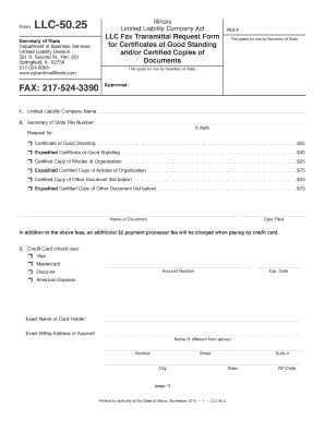  Illinois Llc 5025 Form 2020-2024