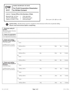 Instructions for Dw 53 01 Form