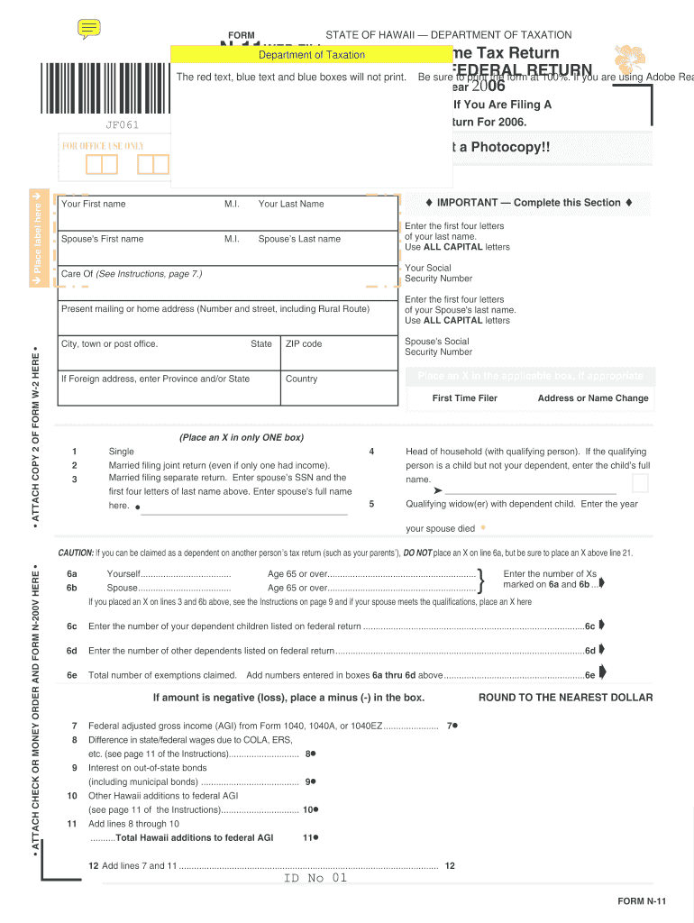  N11 Fillable Form 2019
