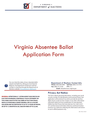 Absentee Ballot Application Form Alexandriava