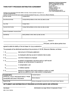 Wisconsin Third Party Proceeds Distribution Agreement  Form