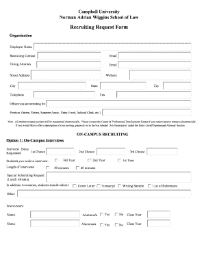 Recruiting Request Form Lawdev Campbell