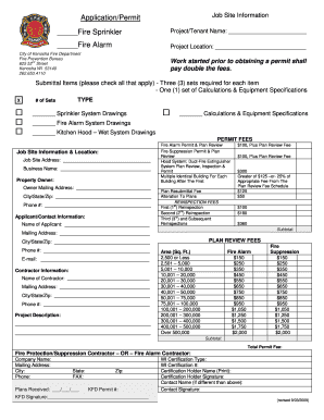 ApplicationPermit Fire Sprinkler City of Kenosha , Wisconsin Kenosha  Form