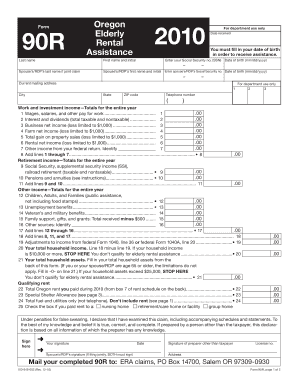 Oregon Elderly Rental Assistance Program  Form