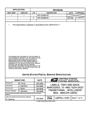 UNITED STATES POSTAL SERVICE SPECIFICATION RIBBS USPS Ribbs Usps  Form