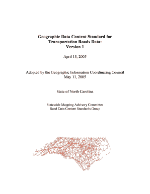 Geographic Data Content Standard for Transportation Roads Data  Form