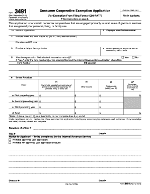 Form 3491 Rev December