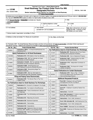 Form 12196 Rev October Fill in Capable