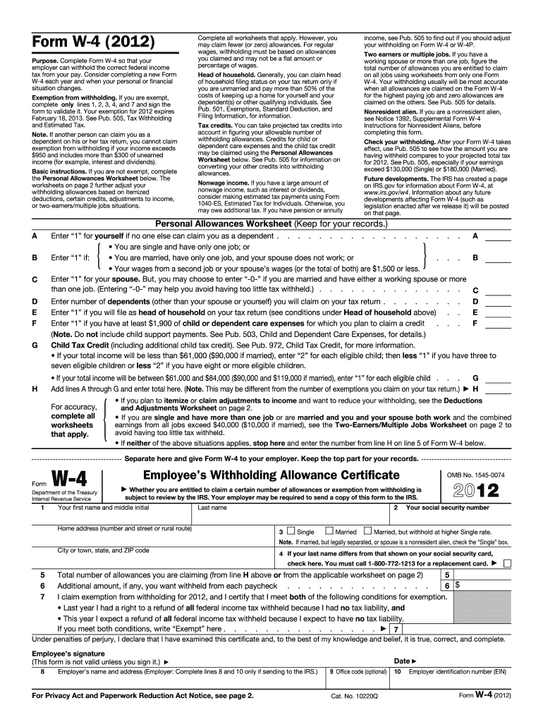 Printable W4 and I9 Forms