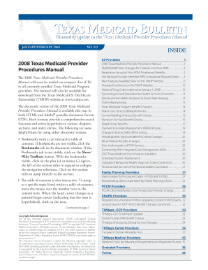 JanuaryFebruary Texas Medicaid Bulletin , No 212 TMHP  Form