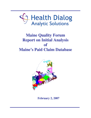 Maine Quality Forum Report on Initial Analysis of Maine Gov Maine  Form