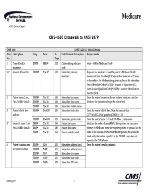 Cms 1500 to 837p Crosswalk  Form