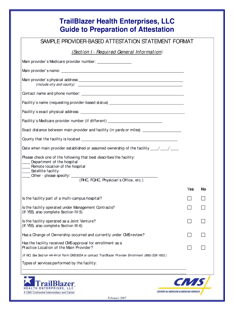  Printable Attestation Forms 2007-2024