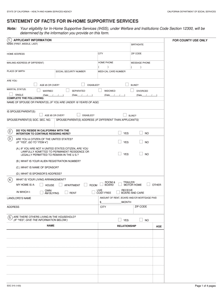 California Department of Social Services Forms