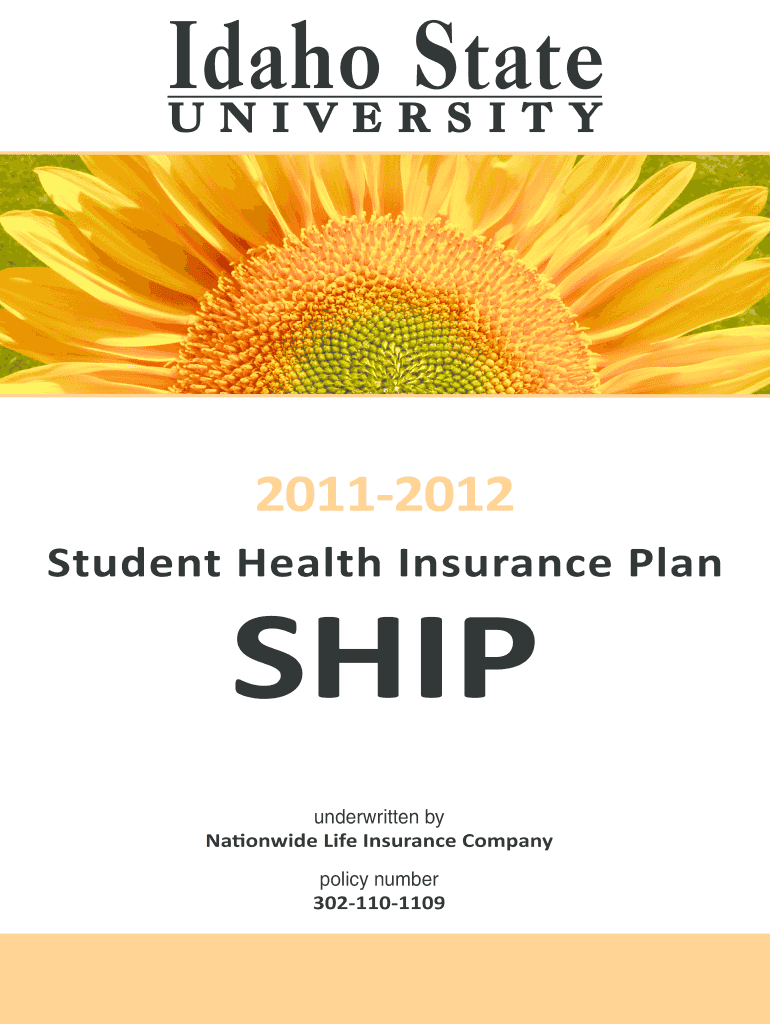 Student Health Insurance Plan  Isu  Form