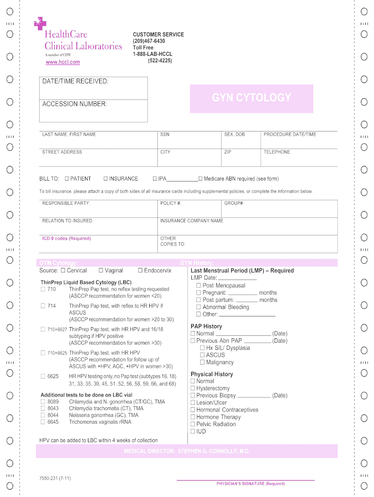 1 888 LAB HCCL  Form