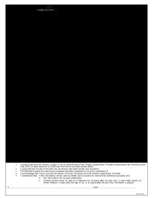 Virginia Department of Health Tb Risk Assessment Form Tb512 2012