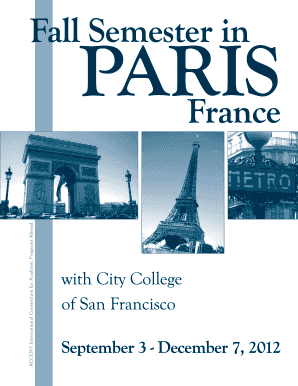 With City College of San Francisco September 3 December 7, Ccsf  Form