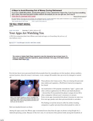 iPhone and Android Apps Breach Privacy WSJ Com Yalelawtech  Form