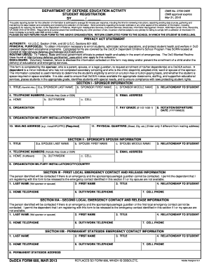 Dodea Form 600 Fillable