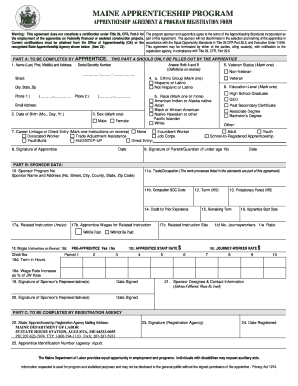 Apprenticeship Registration Form PDF