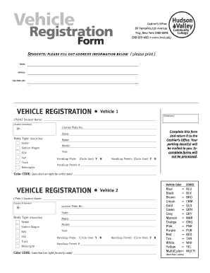 Hvcc Vehicle Registr Form