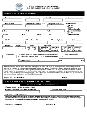 YUMA INTERNATIONAL AIRPORT  Form