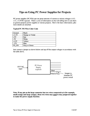 Tips on Using a PC Power Supply for Projects Letu  Form