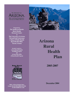 Arizona Rural Health Plan Crh Arizona  Form