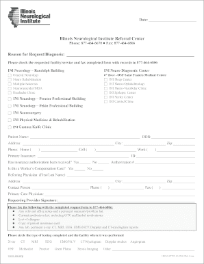 Neurological Institue 877 464 Form