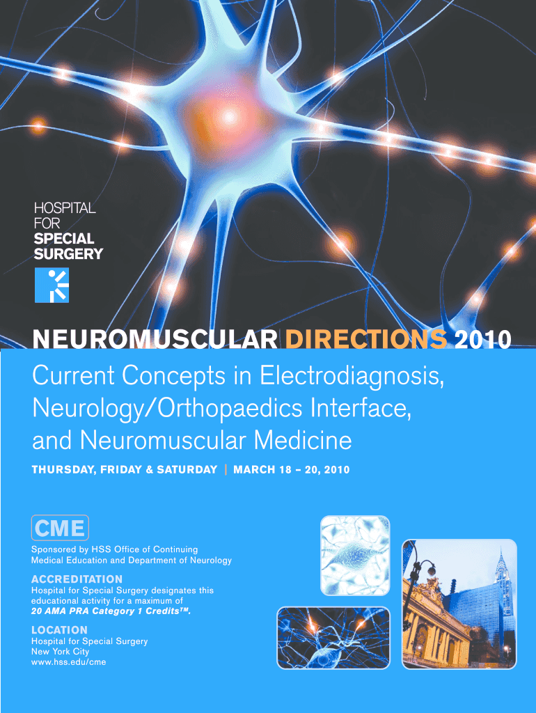 Neuromuscular Directions Hospital for Special Surgery Cme Hss  Form