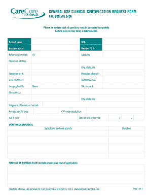 Inicalcertification  Form