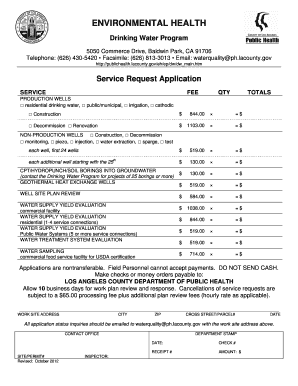  Non Production Well Permit Application Department of Public Publichealth Lacounty 2012